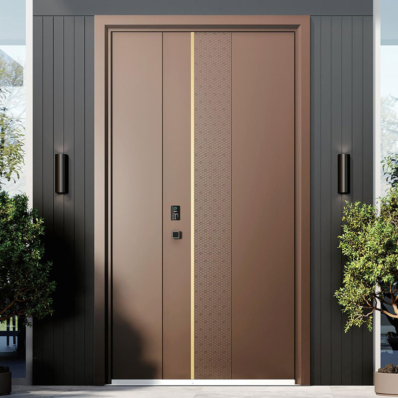Copper Gold Steel Security Entry Doors