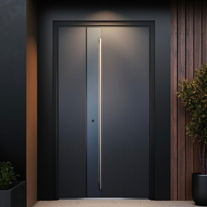Custom Cartier Gray Luxury Modern Entrance Door