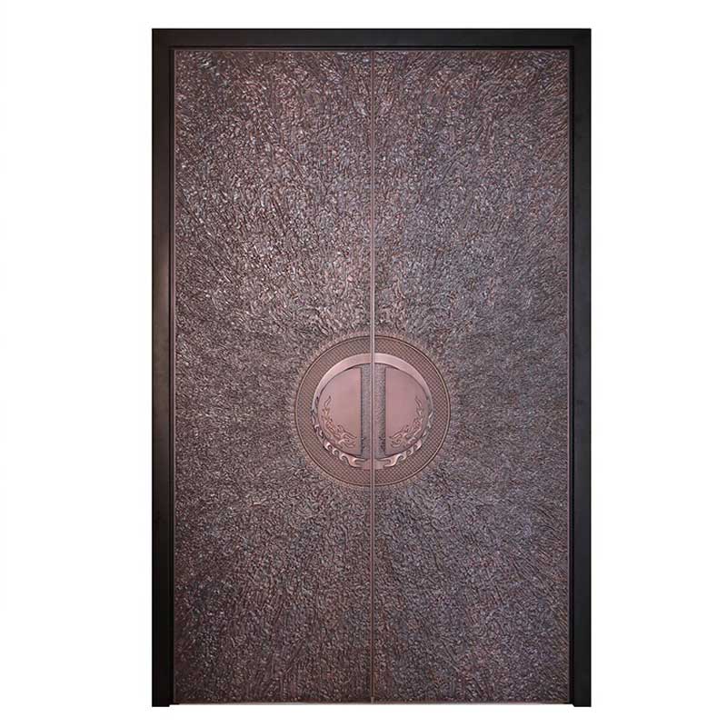 Red Bronze Double Steel Exterior Doors